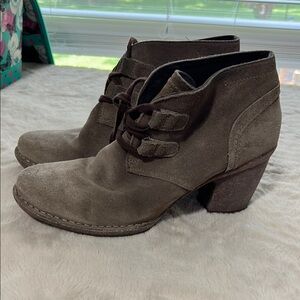 Clarks Brown Suede Ankle Booties